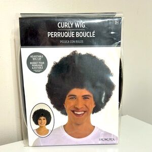 Curly‎ Short Hair Wig - Black